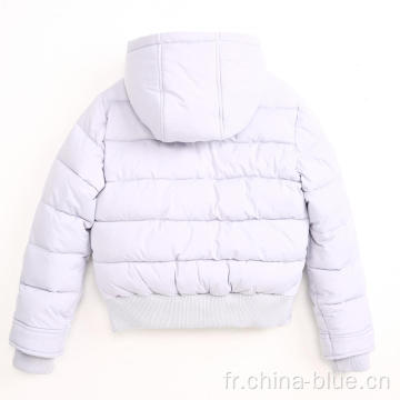 Veste gonflée en peluche de rembourrage de fille